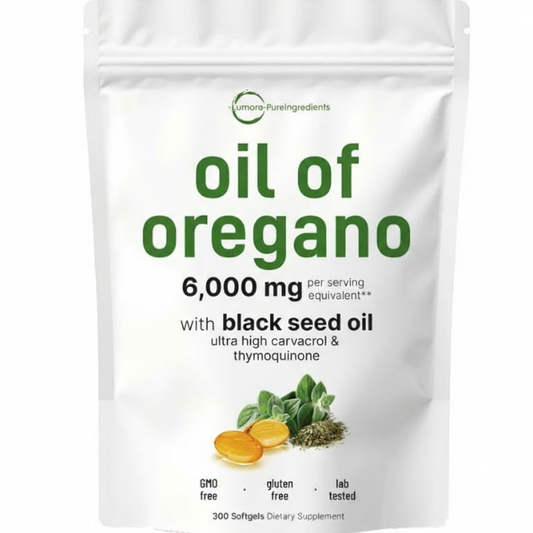 LumoraPure Oil Of Oregano with Black Seed Oil