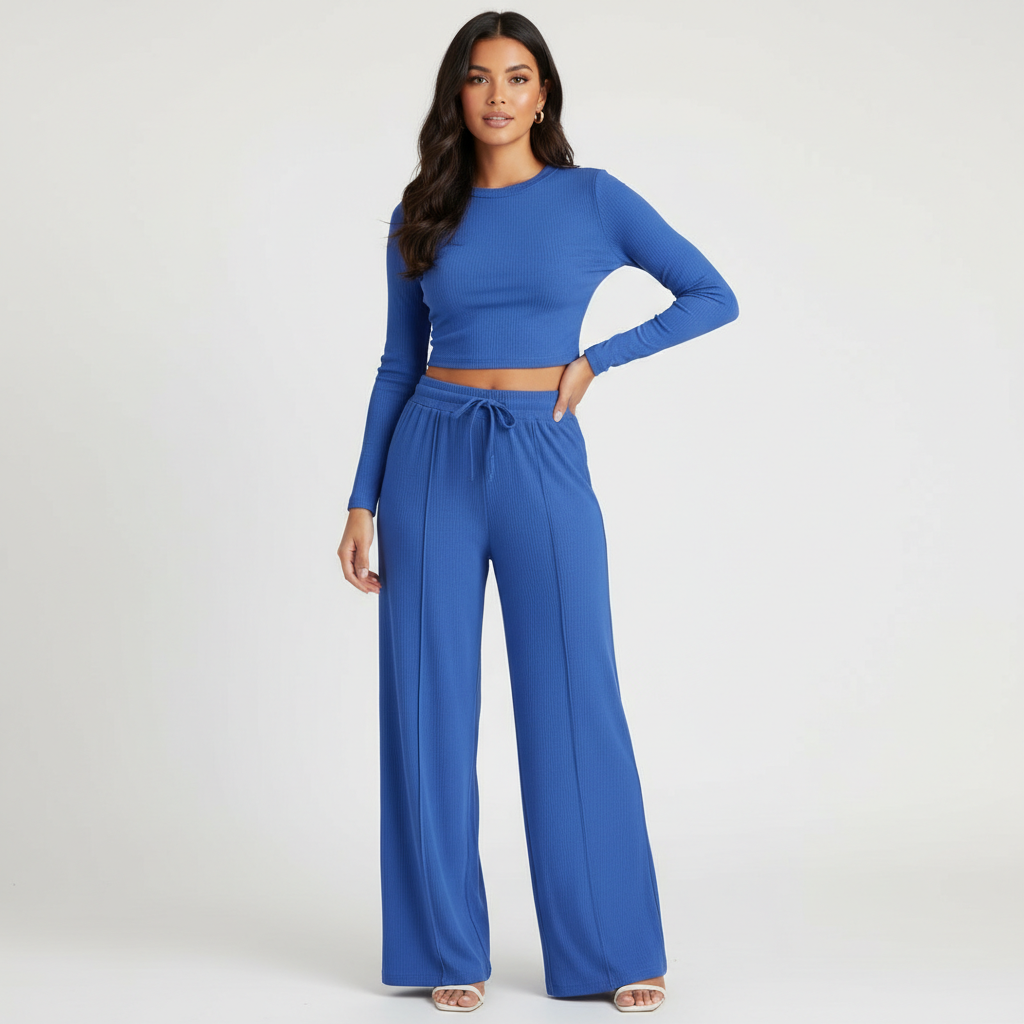 2-Piece Ribbed Lounge Set