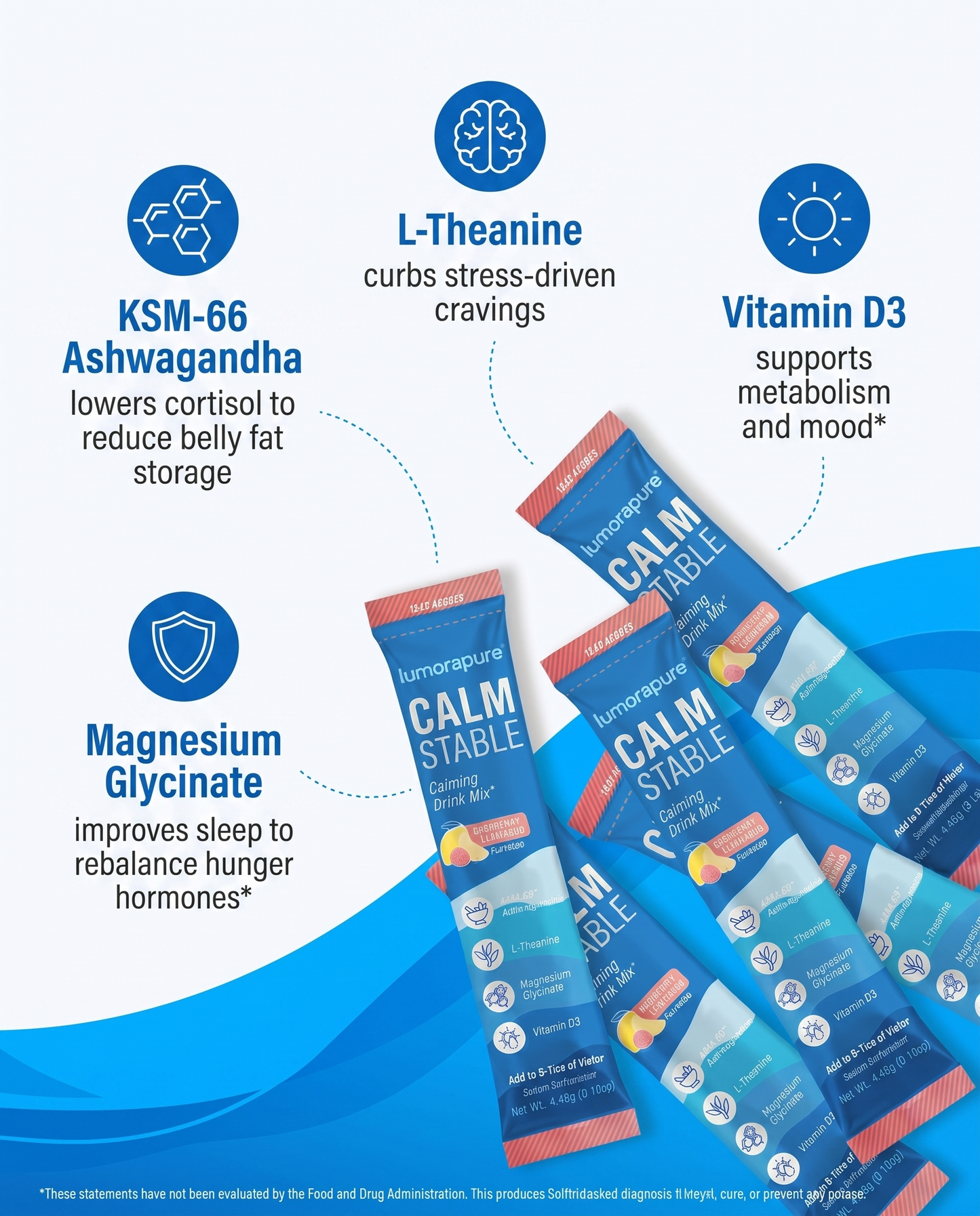 LumoraPure 8-in-1 Super Calm Drink Mix