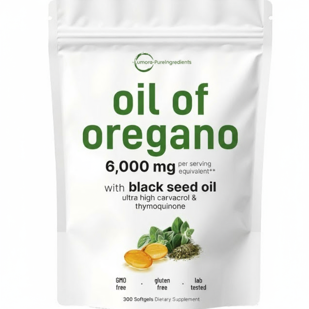 LumoraPure Oil Of Oregano with Black Seed Oil